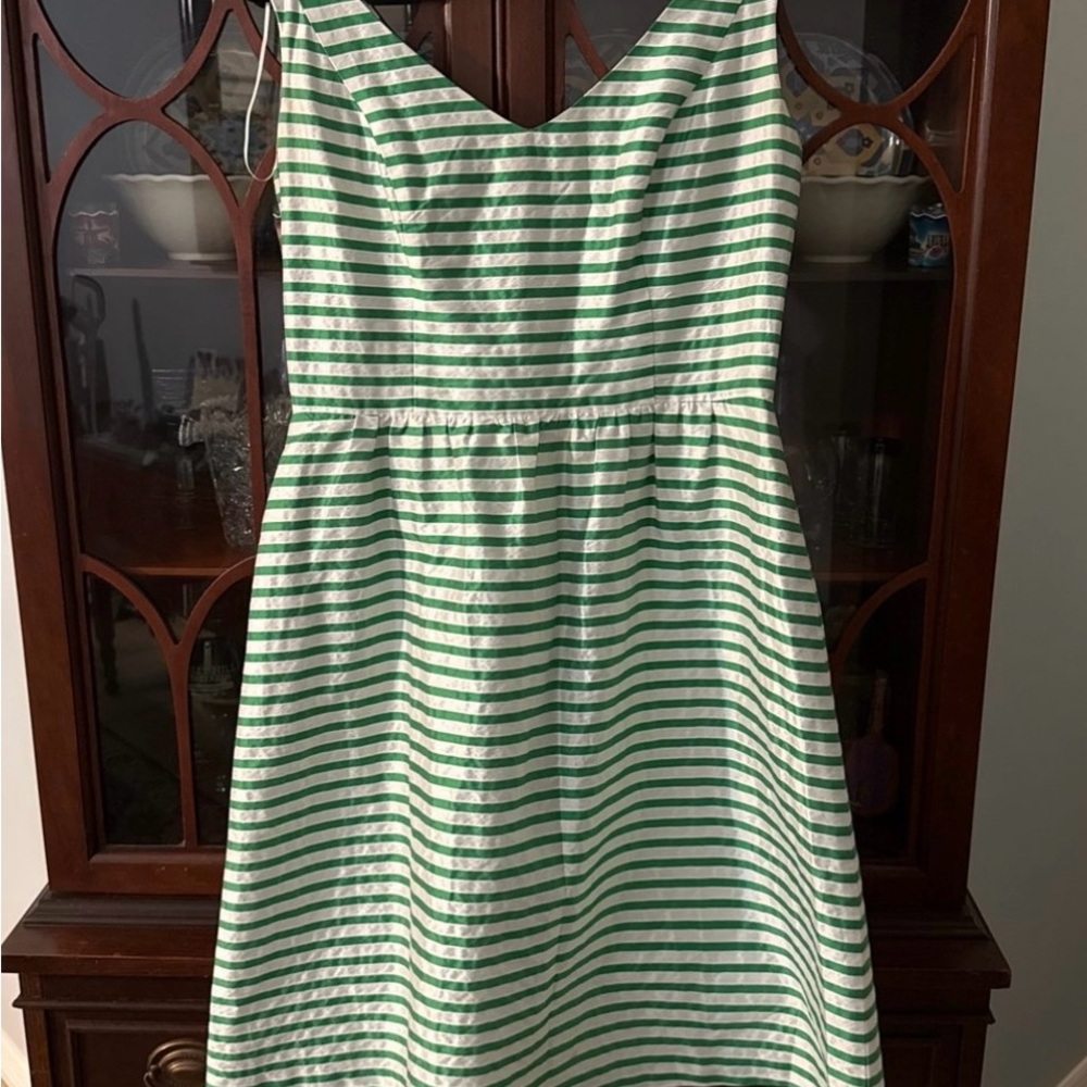 Lula Kate Green and White Striped Dress
